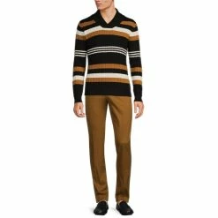 Cheapest ⭐ Murano Intergalactic Collection Stripe Shawl Collar Cable Knit Sweater Ecru 🔔 -Murano Shop unnamed file 1010