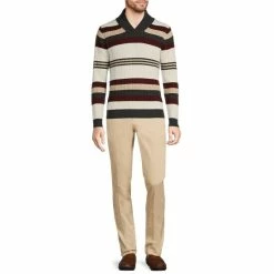 Cheapest ⭐ Murano Intergalactic Collection Stripe Shawl Collar Cable Knit Sweater Ecru 🔔 -Murano Shop unnamed file 1014