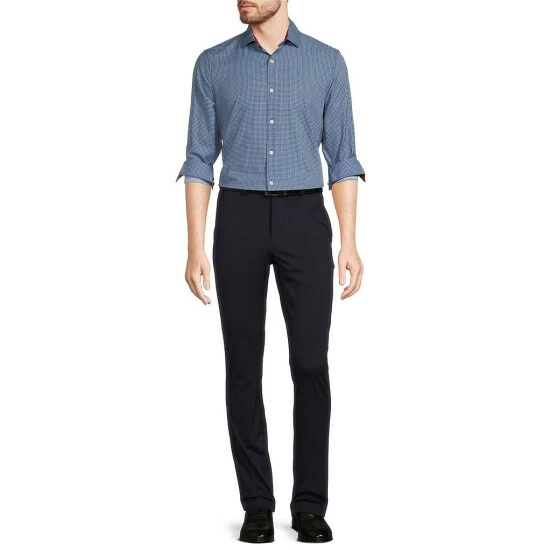 Discount ๐งจ Murano Slim-Fit Dot Print Performance Stretch Long-Sleeve Woven ๐ Shirt Blue/red ๐ 3 Discount ๐งจ Murano Slim-Fit Dot Print Performance Stretch Long-Sleeve Woven ๐ Shirt Blue/red ๐ - Image 3