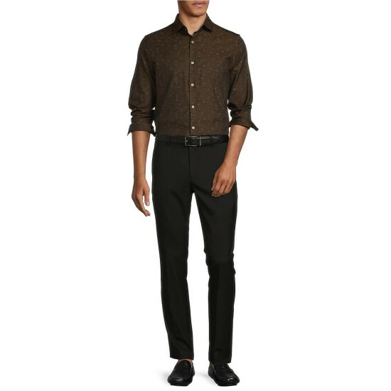 Best reviews of 🔥 Murano Electric Jungle Collection Slim-Fit Eye Jacquard Long-Sleeve Woven 👚 Shirt Black 👏 3 Best reviews of 🔥 Murano Electric Jungle Collection Slim-Fit Eye Jacquard Long-Sleeve Woven 👚 Shirt Black 👏 - Image 3