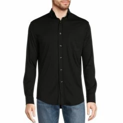 Coupon 😀 Murano Liquid Luxury Solid Long-Sleeve 🧥 Coatfront 👕 Shirt Black 😍 -Murano Shop unnamed file 1119