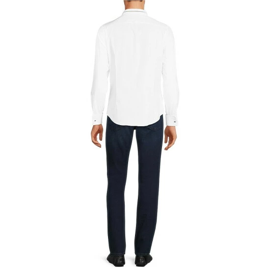 Discount π Murano Electric Jungle Collection Slim-Fit Center Stripe Long-Sleeve Woven π Shirt Whiteness π 4 Discount π Murano Electric Jungle Collection Slim-Fit Center Stripe Long-Sleeve Woven π Shirt Whiteness π - Image 4