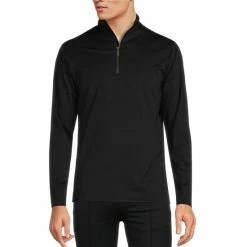 Promo 🔔 Murano Performance Quarter-Zip Mock 👚 Shirt Black 🧨