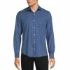 Cheap 💯 Murano Slim-Fit Floral Print Performance Stretch Long-Sleeve Woven 👕 Shirt Blue 😉