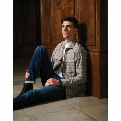 Best Pirce 😀 Murano Archive Collection Slim-Fit Lightweight Two Pocket Long-Sleeve 👚 Shirt Jacket Brown 👍 -Murano Shop unnamed file 1168