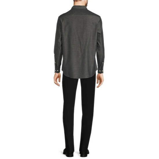 Buy โ Murano Black Diamond Pattern Long-Sleeve Woven ๐ Shirt โจ 4 Buy โ Murano Black Diamond Pattern Long-Sleeve Woven ๐ Shirt โจ - Image 4