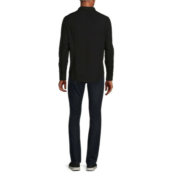 Brand new ๐ฅ Murano Electric Jungle Collection Slim-Fit Solid Long-Sleeve Embossed Woven ๐ Shirt Black ๐ 4 Brand new ๐ฅ Murano Electric Jungle Collection Slim-Fit Solid Long-Sleeve Embossed Woven ๐ Shirt Black ๐ - Image 4