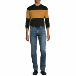 Best reviews of 🔥 Murano Liquid Luxury Slim-Fit Placed Stripe Long-Sleeve Crew Black ✨ -Murano Shop unnamed file 1205