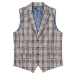 Cheapest 🔔 Murano Brown Plaid Shawl Vest 😀
