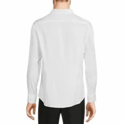 Budget 👍 Murano Collezione Slim-Fit Solid Long-Sleeve Woven 👚 Shirt White 😀 -Murano Shop unnamed file 1218