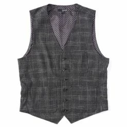 Deals 🥰 Murano Windowpane Patch Pocket Vest Charcoal 🔥