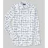 Outlet 👏 Murano Archive Collection Slim-Fit Equation Print Long-Sleeve Woven 👚 Shirt White 🎁