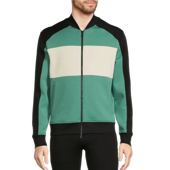Best Sale ๐ Murano Liquid Luxury Slim-Fit Color Block Full-Zip Jacket Black/green ๐ 1 Best Sale ๐ Murano Liquid Luxury Slim-Fit Color Block Full-Zip Jacket Black/green ๐
