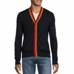 New 🤩 Murano Brooklyn Collection Contrast Full Zip Cardigan Sweater Navy 😍