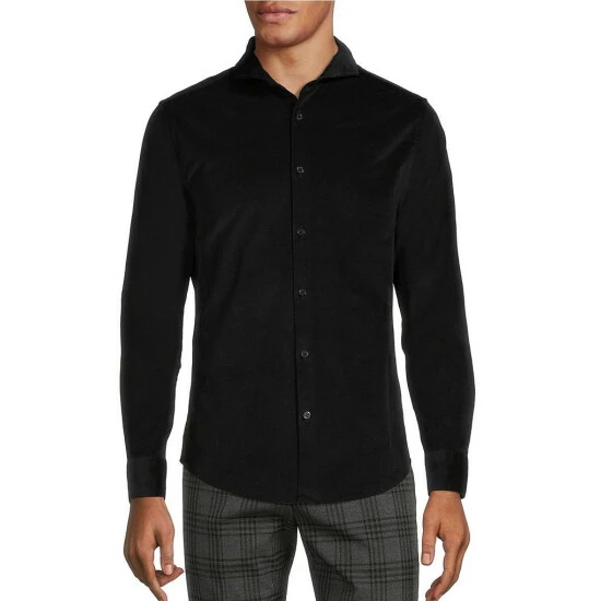 Budget ✔️ Murano Intergalactic Collection Slim-Fit Solid Long-Sleeve Corduroy 👚 Shirt Black 😉 1 Budget ✔️ Murano Intergalactic Collection Slim-Fit Solid Long-Sleeve Corduroy 👚 Shirt Black 😉