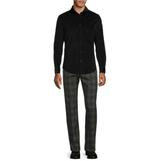 Budget ✔️ Murano Intergalactic Collection Slim-Fit Solid Long-Sleeve Corduroy 👚 Shirt Black 😉 3 Budget ✔️ Murano Intergalactic Collection Slim-Fit Solid Long-Sleeve Corduroy 👚 Shirt Black 😉 - Image 3