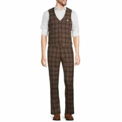 Discount 😉 Murano Plaid 5-Button Welt Suit Separates Vest Brown ✨ -Murano Shop unnamed file 1315