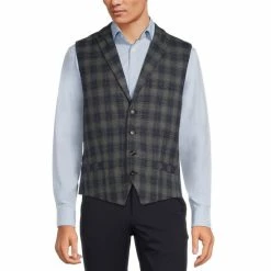 Buy 🧨 Murano Suit Separates Blue Plaid Shawl Vest ❤️