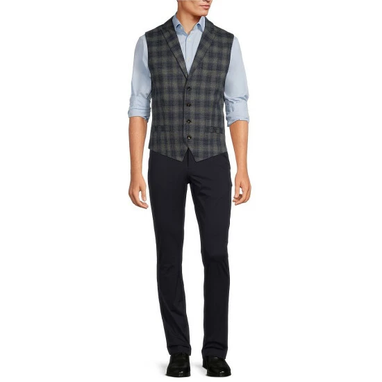 Buy 𧨠Murano Suit Separates Blue Plaid Shawl Vest β€οΈ 3 Buy 𧨠Murano Suit Separates Blue Plaid Shawl Vest β€οΈ - Image 3