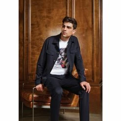 Outlet 🎁 Murano Archive Collection Slim-Fit Worker Jacket Dark Navy 🤩 -Murano Shop unnamed file 1324