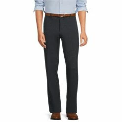 Deals ❤️ Murano Zac Classic-Fit Solid Knit Flat Front 👗 Dress Pants Navy 👍