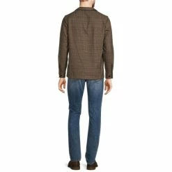 Buy 😀 Murano Intergalactic Collection Slim-Fit Plaid 👕 Shirt Jacket Brown ⭐ -Murano Shop unnamed file 1359