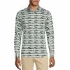 Hot Sale ❤️ Murano Electric Jungle Collection Slim-Fit Zipper Print Long-Sleeve Woven 👕 Shirt White Multi ❤️