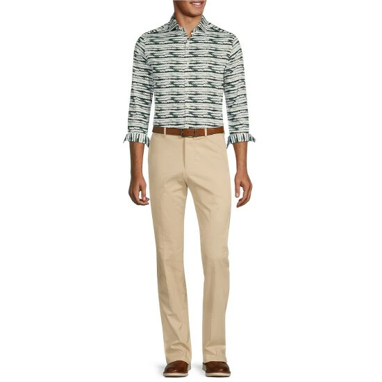 Hot Sale ❤️ Murano Electric Jungle Collection Slim-Fit Zipper Print Long-Sleeve Woven 👕 Shirt White Multi ❤️ 3 Hot Sale ❤️ Murano Electric Jungle Collection Slim-Fit Zipper Print Long-Sleeve Woven 👕 Shirt White Multi ❤️ - Image 3