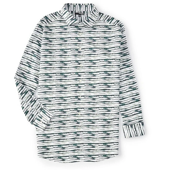 Hot Sale ❤️ Murano Electric Jungle Collection Slim-Fit Zipper Print Long-Sleeve Woven 👕 Shirt White Multi ❤️ 5 Hot Sale ❤️ Murano Electric Jungle Collection Slim-Fit Zipper Print Long-Sleeve Woven 👕 Shirt White Multi ❤️ - Image 5