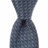 Promo ❤️ Murano Tonal Solid Texture Narrow 2 3/4#double; Silk Tie Blue 🎁