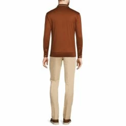 New 🎁 Murano Intergalactic Collection Slim-Fit Long-Sleeve Jacquard Tipped 🧥 Coatfront 👚 Shirt Dark Copper 🎉 -Murano Shop unnamed file 1386