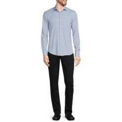 Top 10 🔔 Murano Slim-Fit Zigzag Print Performance Stretch Long-Sleeve Woven 👕 Shirt Blue 👏 -Murano Shop unnamed file 1403