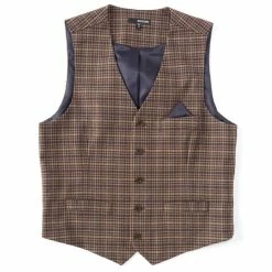 Discount π₯° Murano Check Suit Separates Vest Khaki π