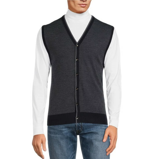 New π― Murano Archive Collection Stripe Vest Cardigan Sweater Dark Navy β 1 New π― Murano Archive Collection Stripe Vest Cardigan Sweater Dark Navy β