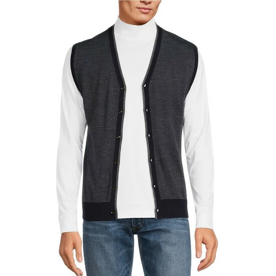 New π― Murano Archive Collection Stripe Vest Cardigan Sweater Dark Navy β 3 New π― Murano Archive Collection Stripe Vest Cardigan Sweater Dark Navy β - Image 3