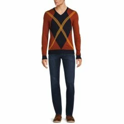 Budget 😍 Murano Archive Collection Argyle V-Neck Sweater Gold 😉 -Murano Shop unnamed file 1445