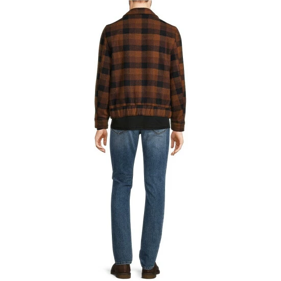 Hot Sale ๐ฏ Murano Plaid Woolblend Bomber Jacket Brown Multi ๐ 4 Hot Sale ๐ฏ Murano Plaid Woolblend Bomber Jacket Brown Multi ๐ - Image 4