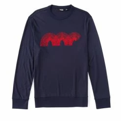 Best deal 🥰 Murano Archive Collection Liquid Luxury Slim-Fit Flocked Spring Wire Tee Dark Navy 😉