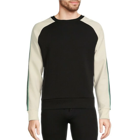 Best Pirce 🔔 Murano Liquid Luxury Slim-Fit Stripe Crew Long-Sleeve Sweatshirt Black 🔥 1 Best Pirce 🔔 Murano Liquid Luxury Slim-Fit Stripe Crew Long-Sleeve Sweatshirt Black 🔥