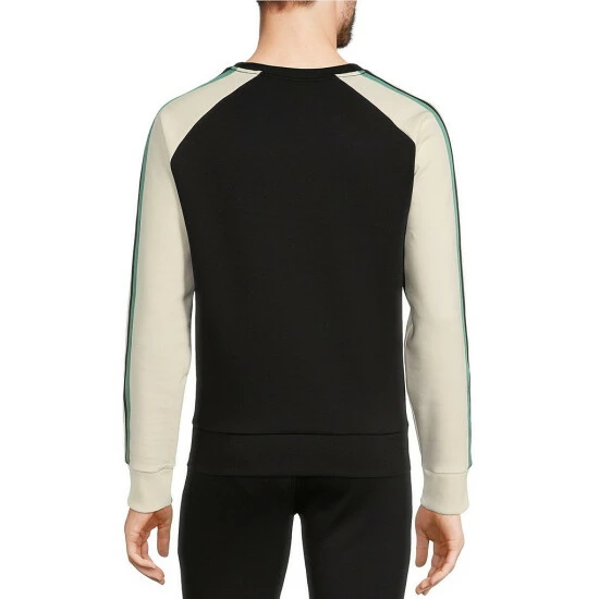 Best Pirce 🔔 Murano Liquid Luxury Slim-Fit Stripe Crew Long-Sleeve Sweatshirt Black 🔥 2 Best Pirce 🔔 Murano Liquid Luxury Slim-Fit Stripe Crew Long-Sleeve Sweatshirt Black 🔥 - Image 2