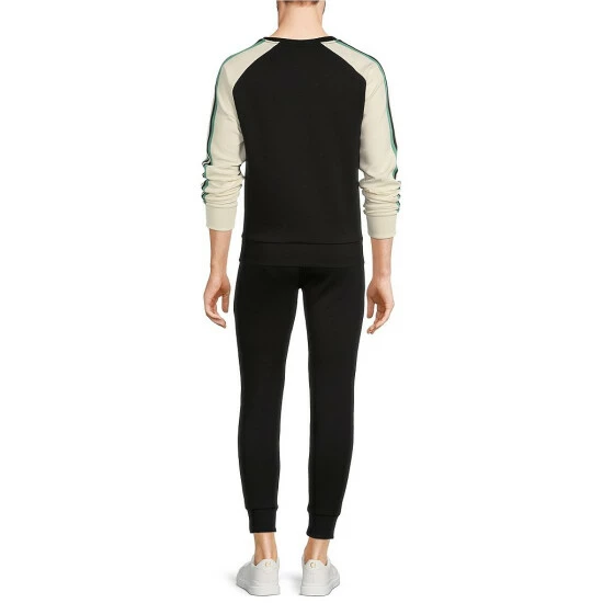 Best Pirce 🔔 Murano Liquid Luxury Slim-Fit Stripe Crew Long-Sleeve Sweatshirt Black 🔥 4 Best Pirce 🔔 Murano Liquid Luxury Slim-Fit Stripe Crew Long-Sleeve Sweatshirt Black 🔥 - Image 4