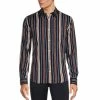 Top 10 🔔 Murano Archive Collection Slim-Fit Two Pocket Stripe Long-Sleeve Woven 👕 Shirt Dark Navy ❤️