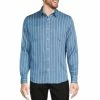 Promo ⌛ Murano Archive Collection Slim-Fit Two Pocket Stripe Long-Sleeve Woven 👚 Shirt Blue Smoke 🥰