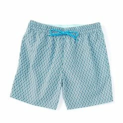 Cheap ⌛ Murano Op Art 6#double; Inseam Swim Trunks Turquoise ✨
