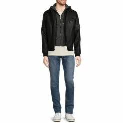 Budget 😉 Murano Faux Leather Hooded Jacket Black ⌛ -Murano Shop unnamed file 172