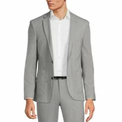 Outlet 🔔 Murano Collezione Slim-Fit Performance Bi-Stretch Wool Blend Suit Separates Blazer Grey 🧨 -Murano Shop unnamed file 202