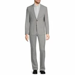 Outlet 🔔 Murano Collezione Slim-Fit Performance Bi-Stretch Wool Blend Suit Separates Blazer Grey 🧨 -Murano Shop unnamed file 203