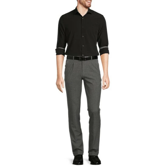 Hot Sale π₯° Murano Slim-Fit Solid Performance Stretch Long-Sleeve Woven π Shirt Navy β¨ 8 Hot Sale π₯° Murano Slim-Fit Solid Performance Stretch Long-Sleeve Woven π Shirt Navy β¨ - Image 8