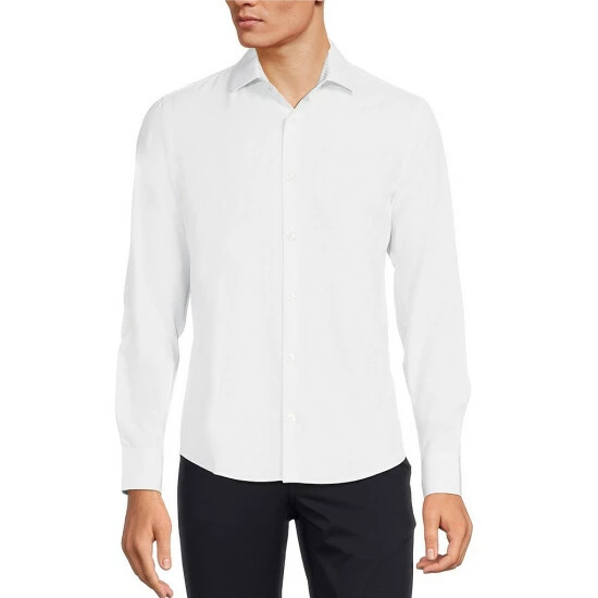 Hot Sale π₯° Murano Slim-Fit Solid Performance Stretch Long-Sleeve Woven π Shirt Navy β¨ 10 Hot Sale π₯° Murano Slim-Fit Solid Performance Stretch Long-Sleeve Woven π Shirt Navy β¨ - Image 10