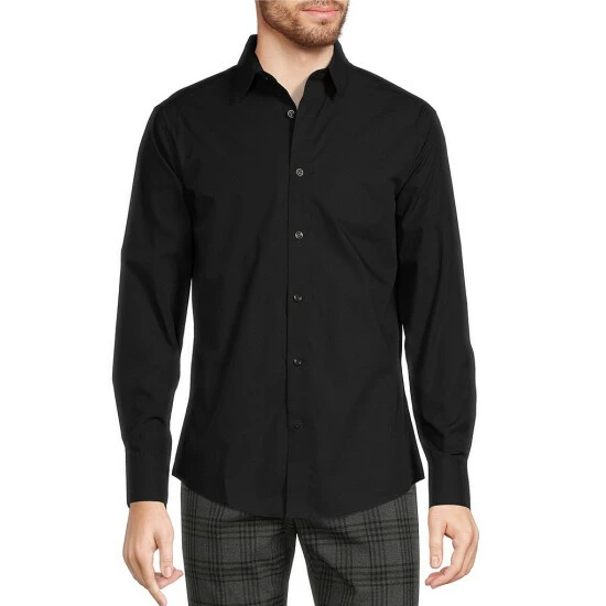 Coupon 👍 Murano Big & Tall Wardrobe Essentials Solid Long-Sleeve Woven 👕 Shirt White 🌟 2 Coupon 👍 Murano Big & Tall Wardrobe Essentials Solid Long-Sleeve Woven 👕 Shirt White 🌟 - Image 2